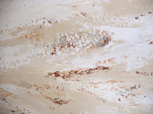 faux bark venetian plaster detail